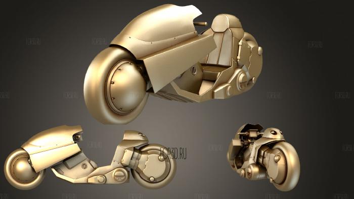Akira Motorcycle stl model for CNC